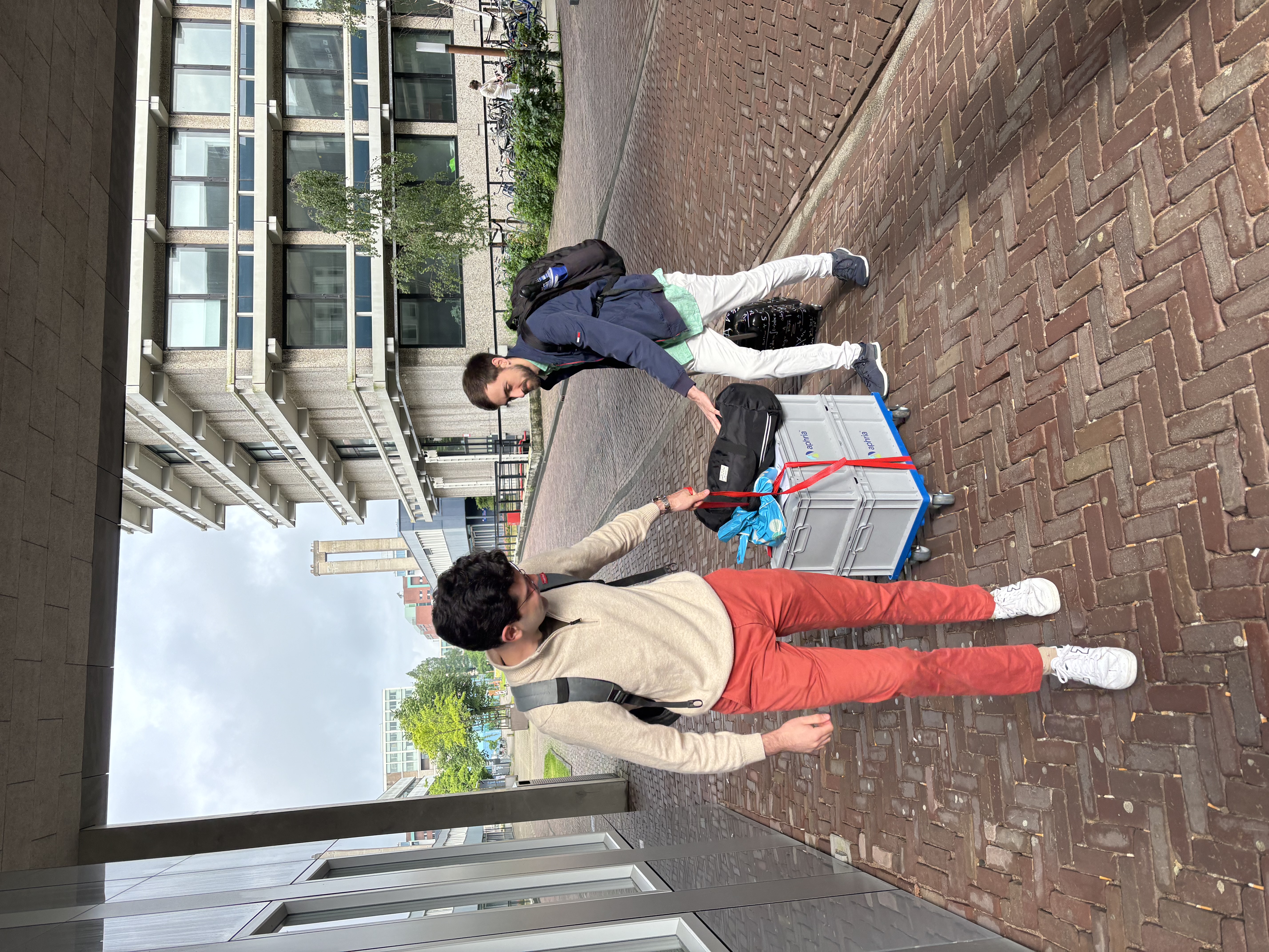 Eduardo and Hugo traveling with all the Rover supplies